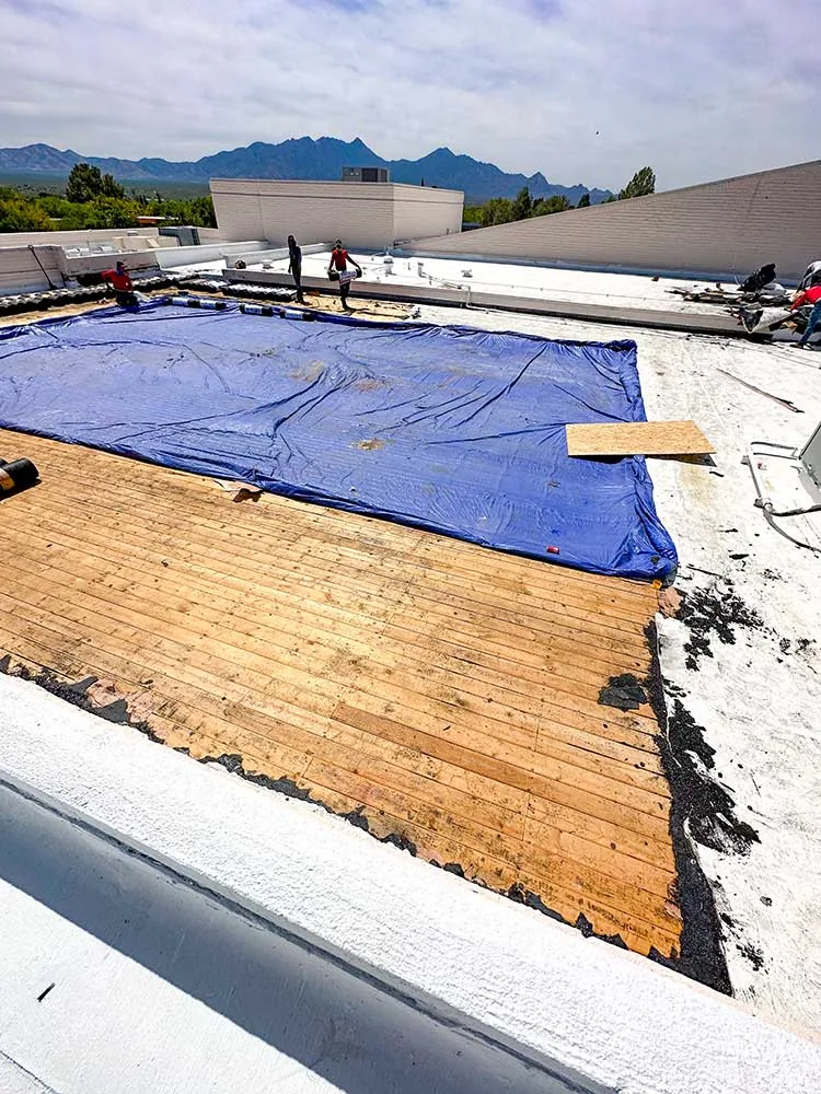 Commercial Roof Membrane Puncture Repair in Grand Prairie, TX