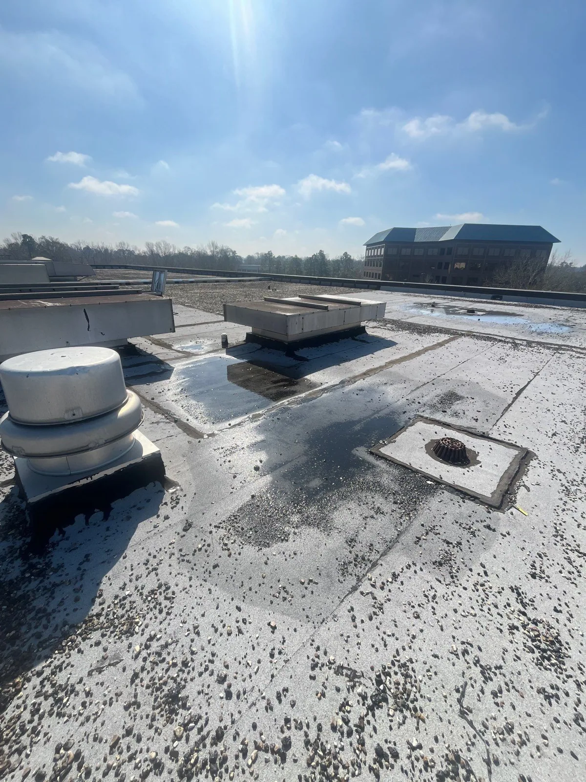 Commercial Ponding Water Roof Repair in Grand Prairie, TX